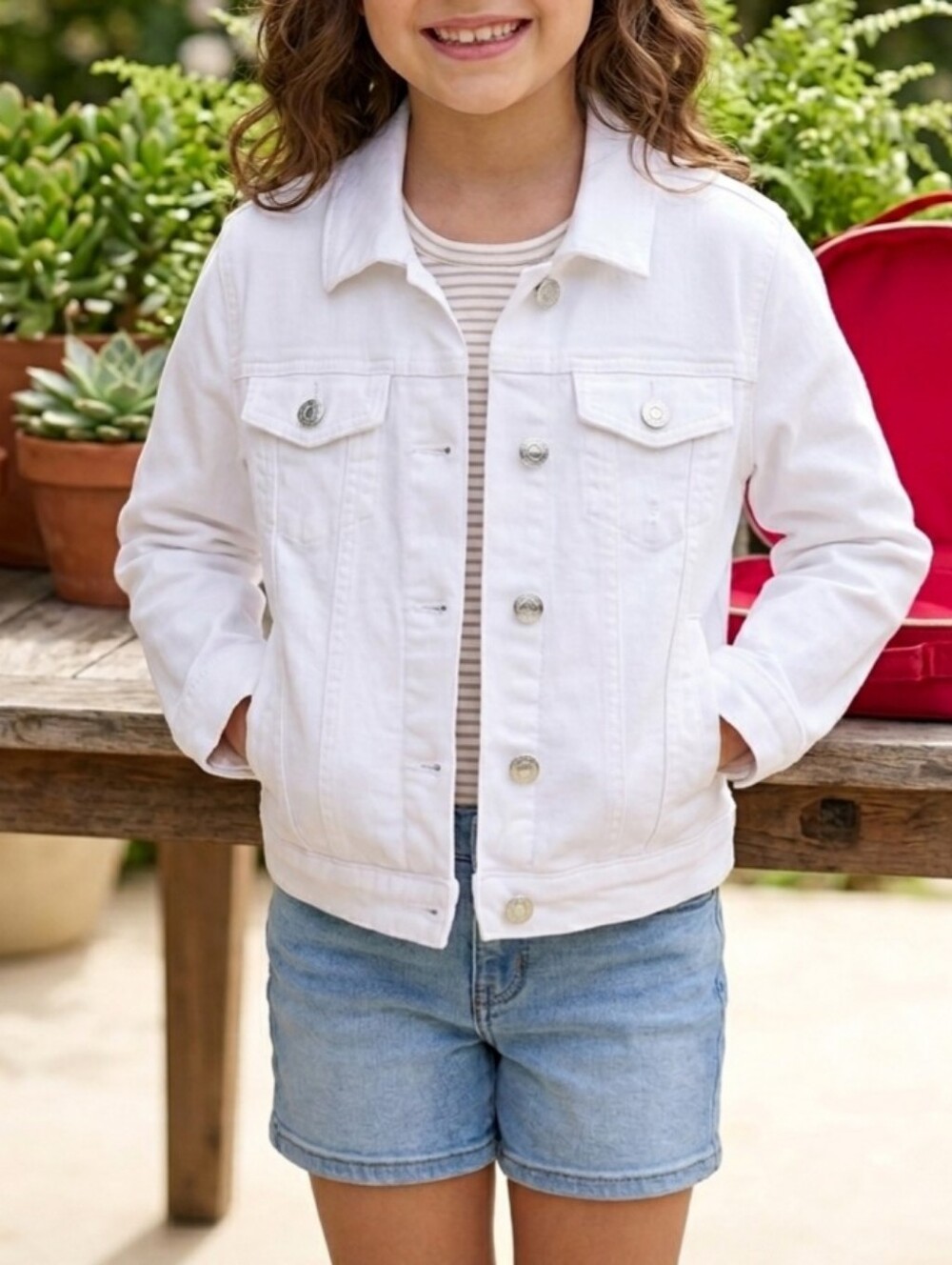 Epic Threads White Girls' Denim Jacket